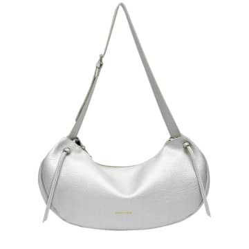 Shop Every Other 12008 Tassel Slouch Shoulder Bag In Silver In Metallic