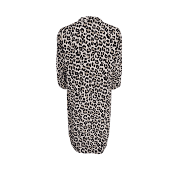 Shop Black Colour Tunic Dress In Animal Print