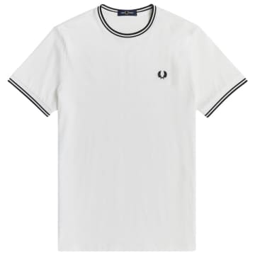 Shop Fred Perry Twin Tipped T-shirt In White