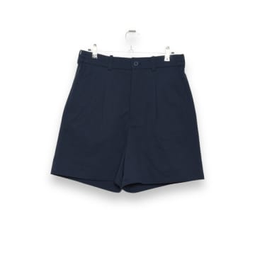 Welter Shelter Pleated Shorts Navy In Blue