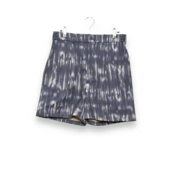 Welter Shelter Pleated Shorts Printed Navy In Blue