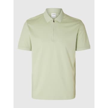 Selected Homme Fave Polo Shirt In Bok Choy In Green