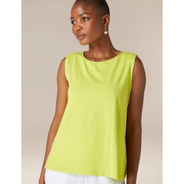 New Arrivals Sahara Cotton Jersey Boxy Vest In Green