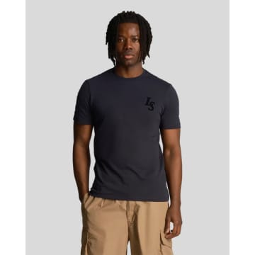 Shop Lyle & Scott Ts2017v Club Emblem T Shirt In Dark Navy In Blue