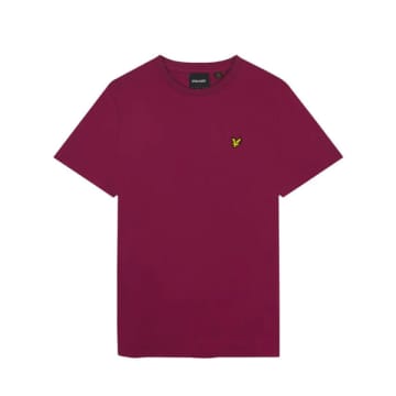 Lyle & Scott Ts400vog Plain T Shirt In Rich Burgundy In Red