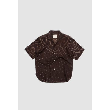 Kardo Ronen Bandhani Tie-dye Shirt Charcoal In Brown