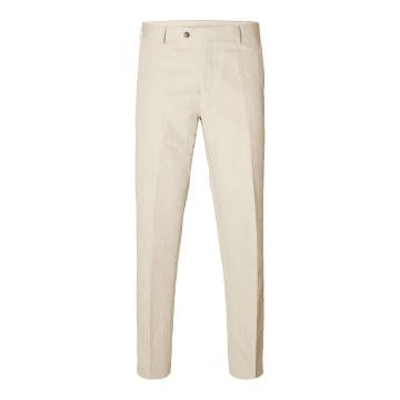 Selected Homme Straight Sean Trousers In Neutral
