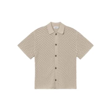 Chemises Manches Courtes Gideon Knit Shirt In Neutral