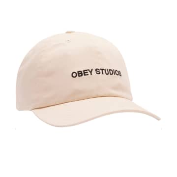 Shop Obey Studios Strap Back Hat (unbleached)