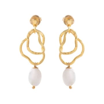 Shop A Beautiful Story Earrings Fascinated In Gold