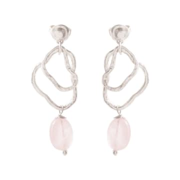 Shop A Beautiful Story Earrings Fascinated In Rose Pink