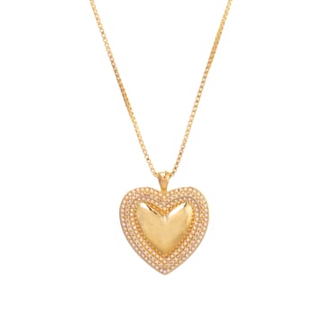 Shop Talis Chains You Have My Beating Heart Pendant Necklace In Gold
