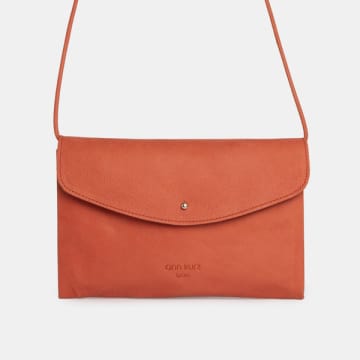 Shop Ann Kurz Arancione Nubuck Leather Bag
