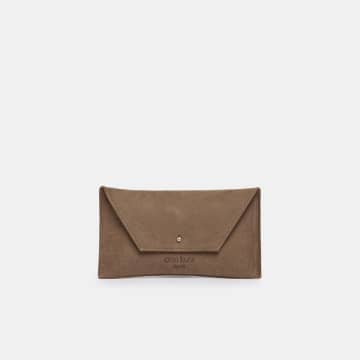 Shop Ann Kurz Taupe Nubuck Leather Wallet