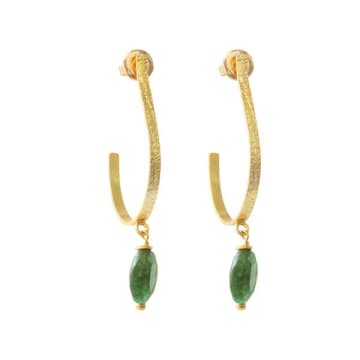 Shop A Beautiful Story Earrings Attracted In Green