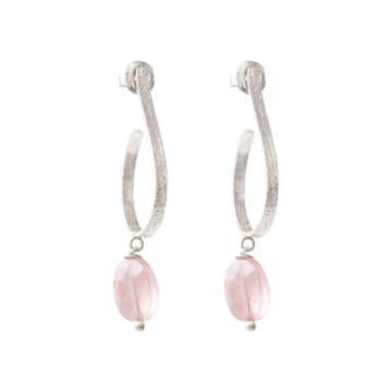 Shop A Beautiful Story Earrings Attracted In Rose Pink