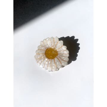 Shop Solar Eclipse Hand-painted Daisy Flower Claw Hair Clip