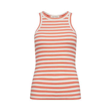 Shop Sofie Schnoor Top Coral Striped In Pink