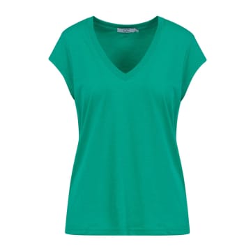 Shop Cc Heart Basic V-neck T-shirt Clover Green