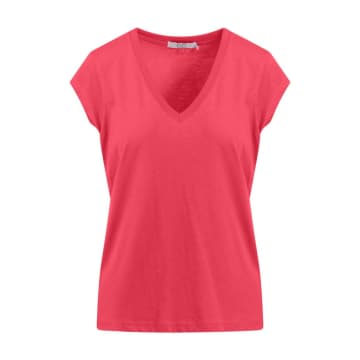 Shop Cc Heart Basic V-neck T-shirt Intense Pink