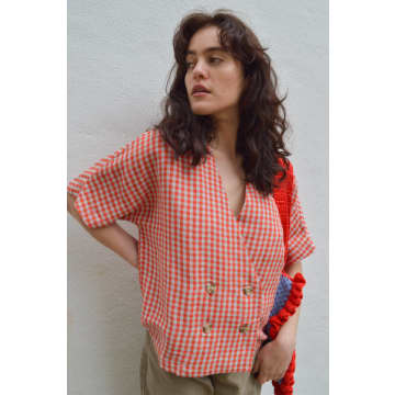 Shop Indi And Cold Red Double Button Shirt