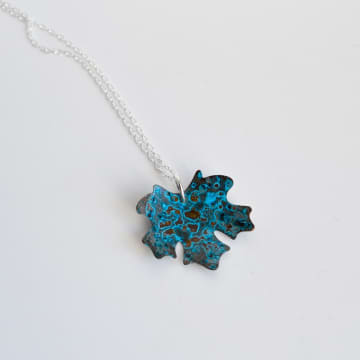 Shop Stephanie Hopkins Copper Maple Leaf Necklace In Metallic