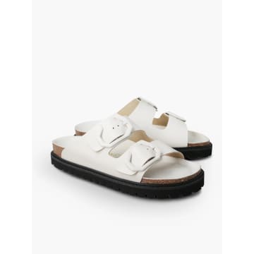 Shop Genuins Galia In Off White Leather