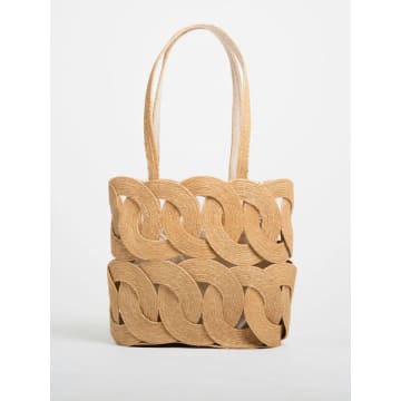 Shop Ellyla Simran Seagrass & Organic Cotton Tote Bag