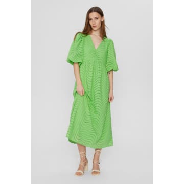 Shop Numph Evelyn Dress In Summer Green