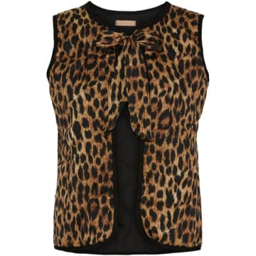 Shop Marta Du Chateau Mona Vest In Leopard Print In Animal Print