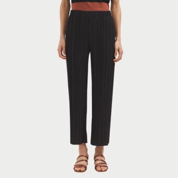 Shop Nice Things Pleated Trousers In Black
