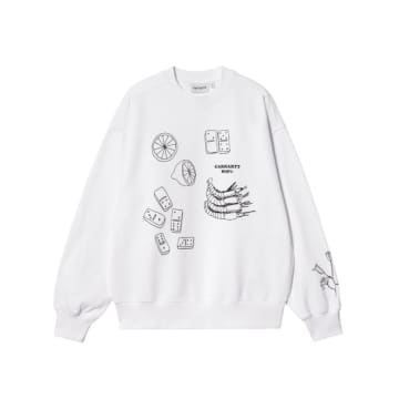 Shop Carhartt Sweatshirt For Woman I033252 00a.xx White