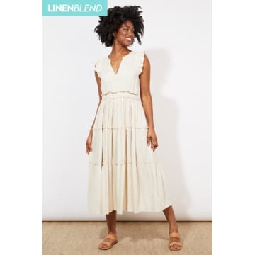 Shop The Kindred Co. Haven Tanna Frill Dress In Neutrals