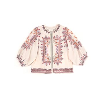 Mabe Eden Print Embroidered Jacket In Neutral