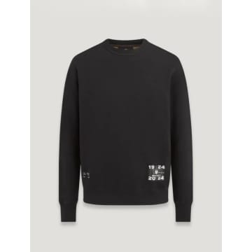 Shop Belstaff Centenary Applique Label Sweatshirt Black