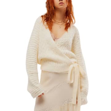 Shop Free People Over You Cardigan Cream In Neutrals