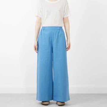 Shop Sideline Amber Trousers Light Denim In Blue