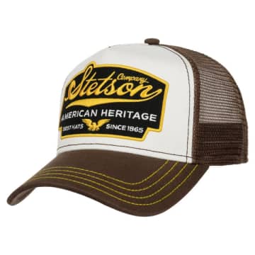Shop Stetson American Heritage Trucker Cap In Brown