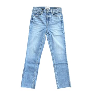 Paige Gemma Raw Hem Crop Jeans In Blue