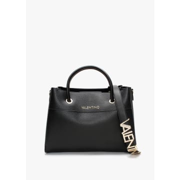 Shop Valentino Womens Alexia Logo Strap Tote Bag In Black