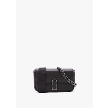 Shop Marc Jacobs Womens The J Marc Mini Leather Shoulder Bag In Black Gunmetal