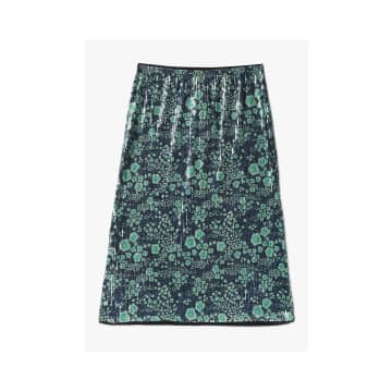 Shop Baum Und Pferdgarten Womens Jolette Sequin Skirt In Green Sequince Flower