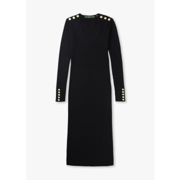 Shop Holland Cooper Womens Kensington V Neck Midi Dress In Black