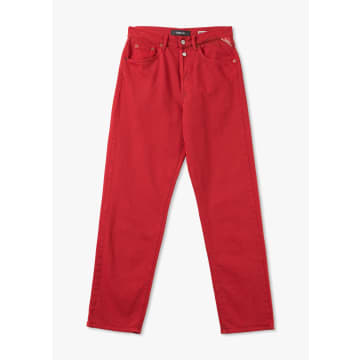 Shop Replay Mens 9zero1 Jeans In Red