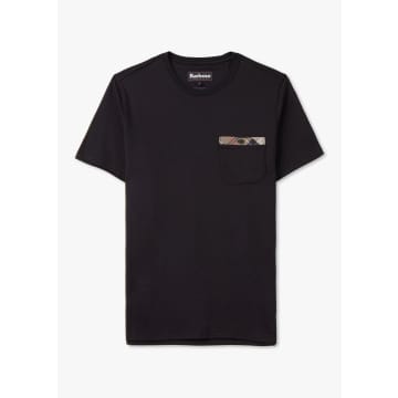 Shop Barbour Mens Durness Pocket T-shirt In Black