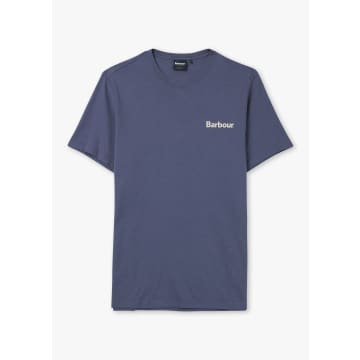 Shop Barbour Mens Hindle Graphic T-shirt In Oceana