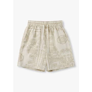 Shop Les Deux Mens Lesley Paisley Shorts In Light Ivory