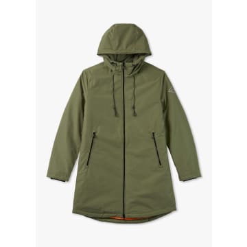 Shop Replay Mens Parka Jacket In Light Military Green