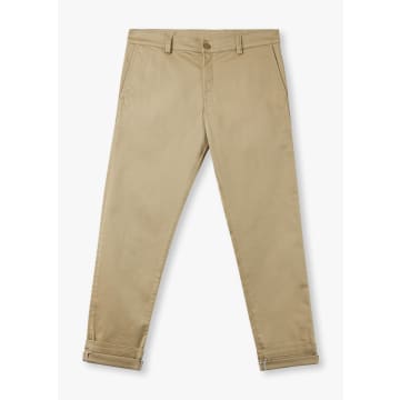 Shop Replay Sartoriale Mens Chino Trousers In Light Khaki In Neutrals