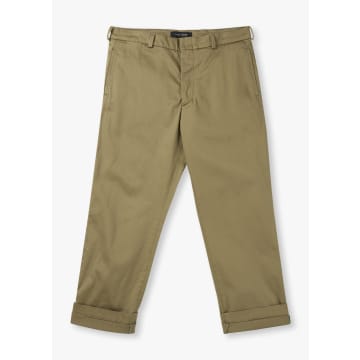 Shop Replay Sartoriale Mens Chino Trousers In Military Khaki In Neutrals
